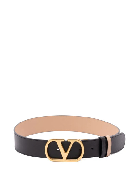  Valentino Garavani Vlogo Signature Plaque Belt - Black 