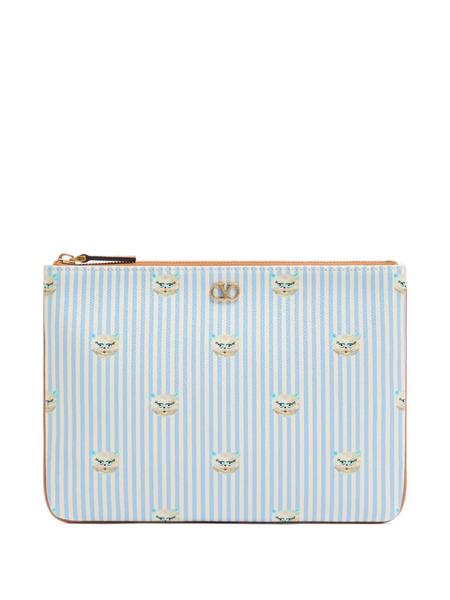  Valentino Garavani Vlogo Signature Pouch - Blue 