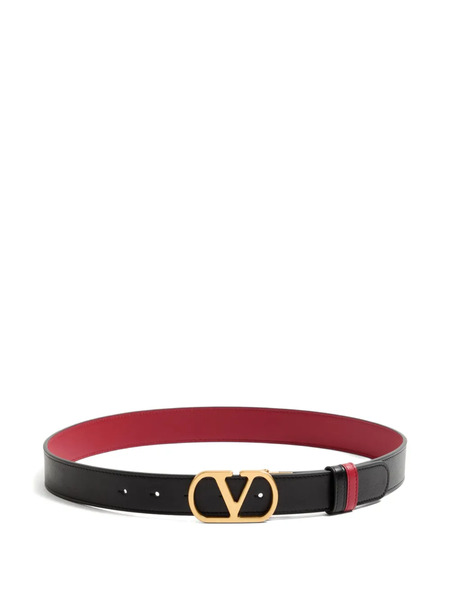  Valentino Garavani Vlogo Signature Reversible Belt - Black 