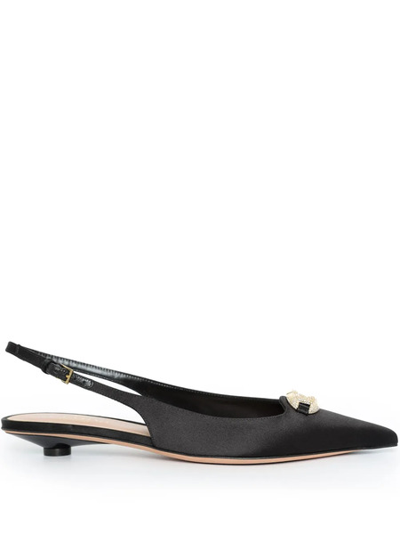  Valentino Garavani Vlogo-signature Slingback Pumps - Black 