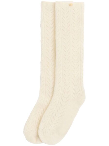  Valentino Garavani Vlogo Signature Socks - White 