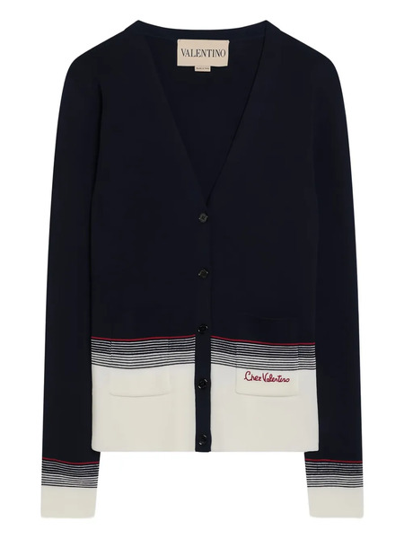  Valentino Garavani Wool Cardigan - Blue 