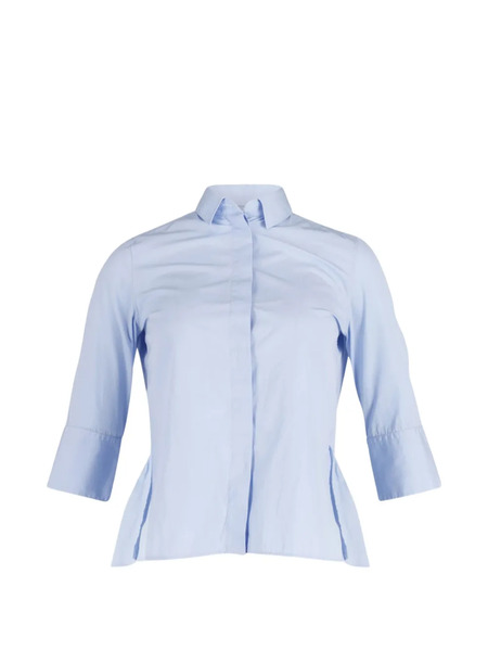  Valentino Pre-owned Concealed Front Peplum Shirt - Blue 