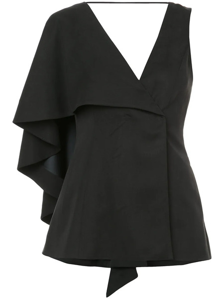  Valery Kovalska Asymmetric-sleeve Blouse - Black 