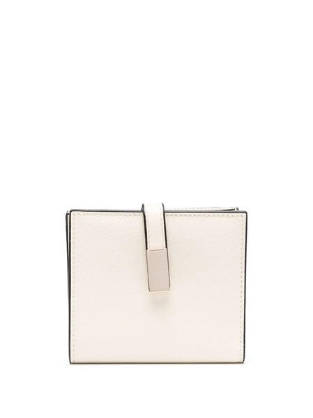  Valextra Bi-fold Leather Wallet - White 