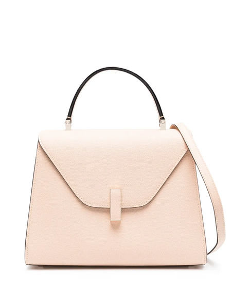  Valextra Iside Pebbled-leather Crossbody Bag - Neutrals 