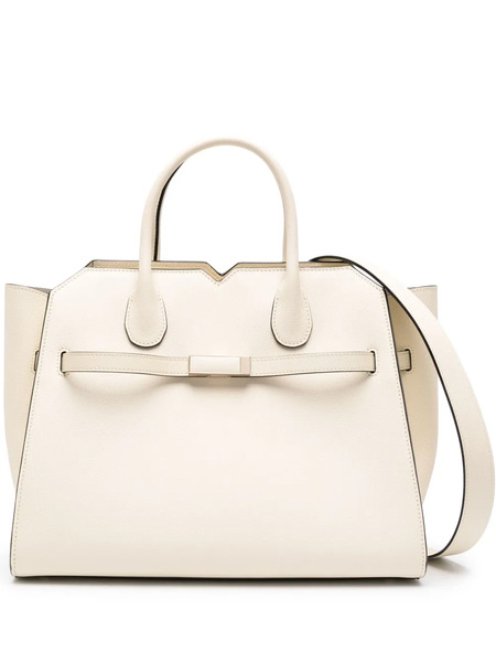  Valextra Medium Milano Leather Tote Bag - Neutrals 