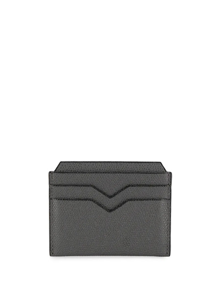  Valextra Textured Leather Cardholder - Grey 