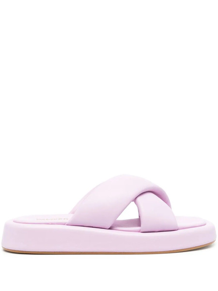  Vamsko Pillow Leather Sandals - Purple 