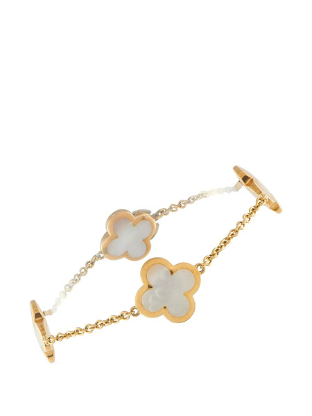  Van Cleef & Arpels Alhambra Mother-pearl-clover Bracelet - Gold 