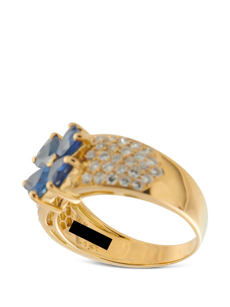  Van Cleef & Arpels Diamond Sapphire Ring - Gold 
