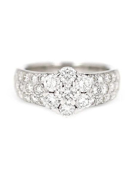  Van Cleef & Arpels Pre-owned Diamond Flower Ring - Silver 