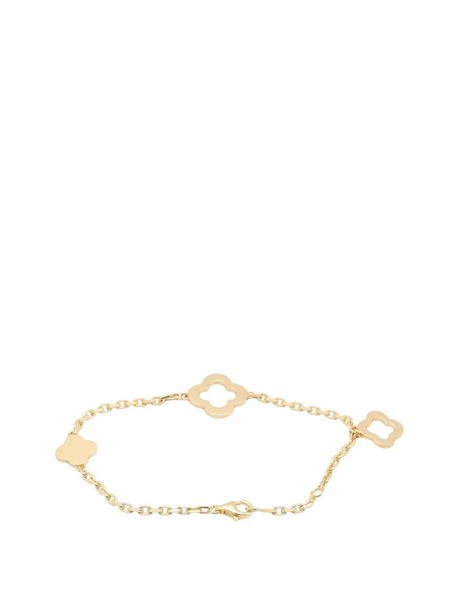  Van Cleef & Arpels Pre-owned 2010-2025 18k Yellow Gold Byzantine Alhambra 3 Motif Bracelet 