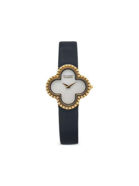  Van Cleef & Arpels Pre-owned Pre-owned 18k Yellow Gold Alhambra 25mm - Black 