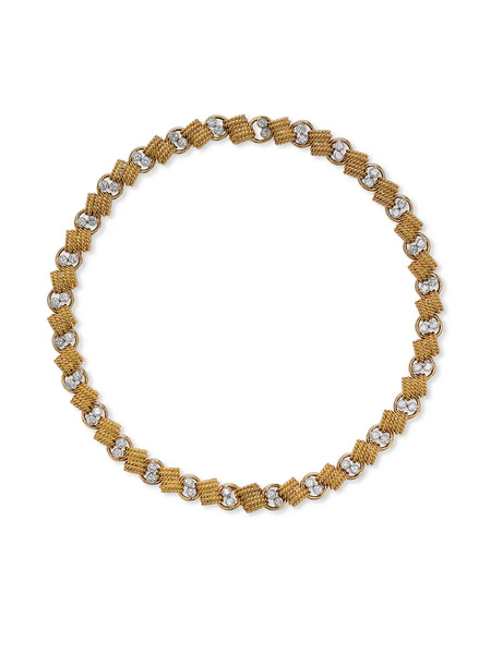  Van Cleef & Arpels Pre-owned 1941 - 1960 Pre-owned 18kt Yellow Gold Link Diamond Choker 