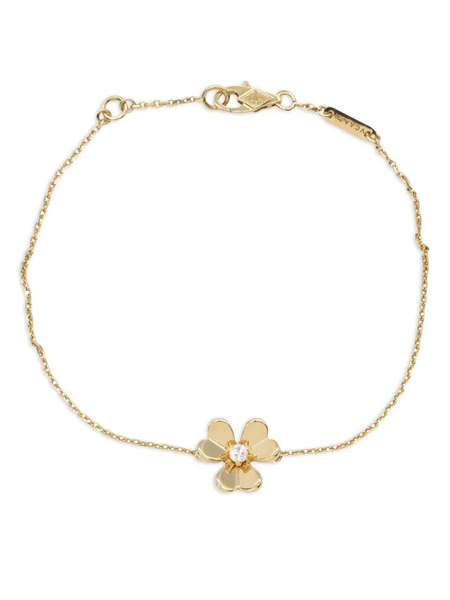  Van Cleef & Arpels Pre-owned 2010s 18k Yellow Gold Frivole Diamod Bracelet 