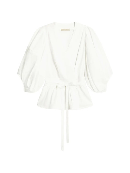  Vanessa Bruno Gunner Wrap Blouse - White 