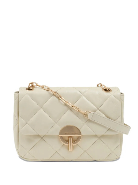  Vanessa Bruno Moon Leather Large Shoulder Bag - Neutrals 