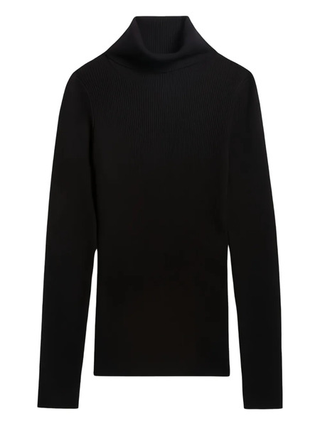  Vanessa Bruno Roll-neck Ribbed Sweater - Black 
