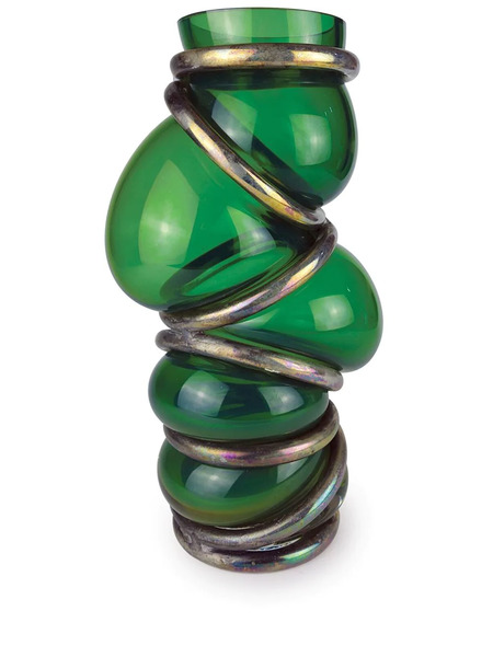  Vanessa Mitrani Chain Ring Asymmetric Vase - Green 