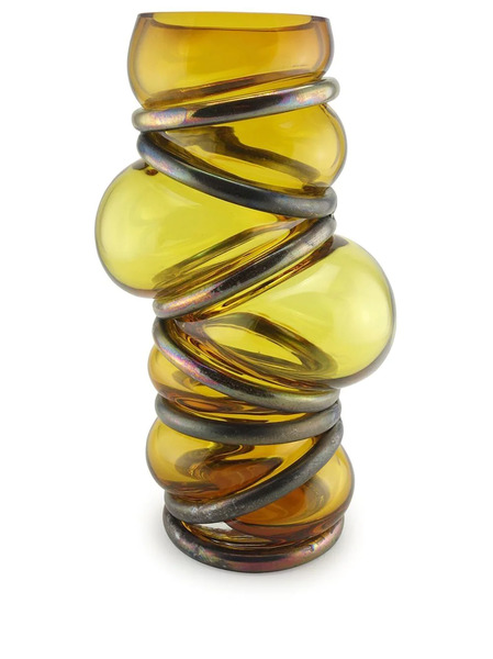  Vanessa Mitrani Chain Ring Glass Vase - Yellow 