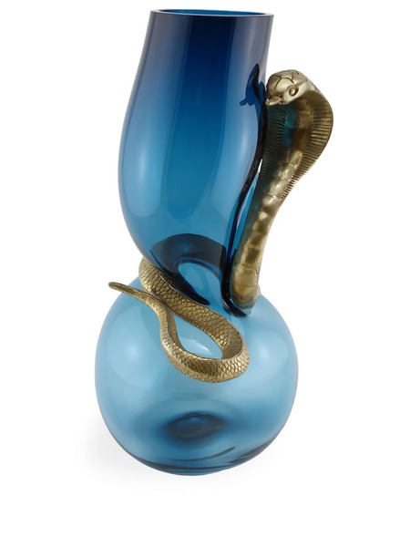  Vanessa Mitrani Cobra Glass Vase (400mm) - Blue 