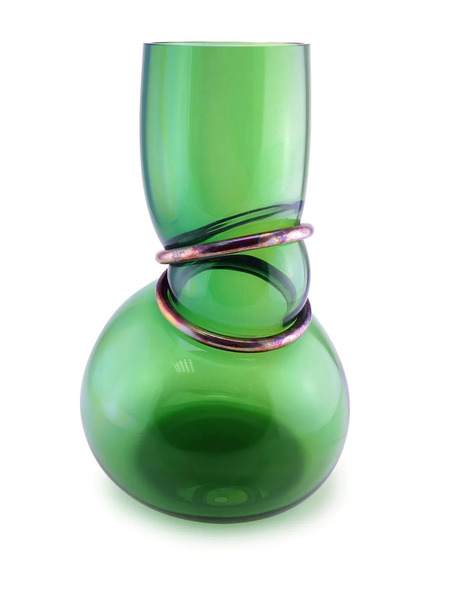  Vanessa Mitrani Double Ring Polished Vase - Green 