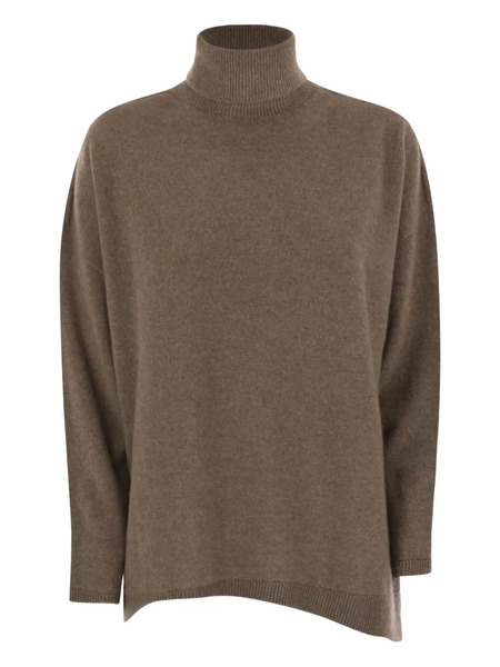  Vanisè Giuly High-neck Asymmetrical Sweater - Brown 