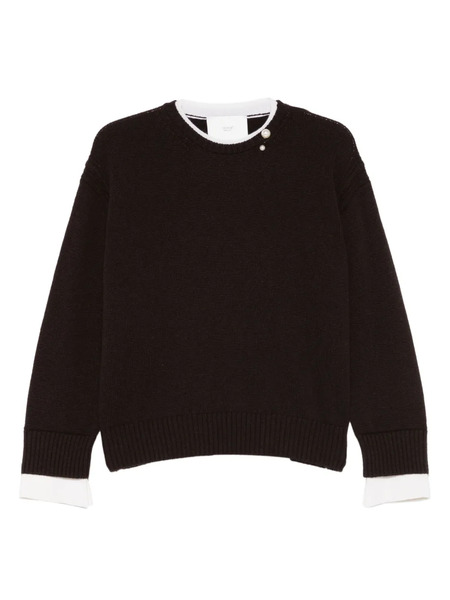 Vanisè Pearl-embellishment Sweater - Brown 
