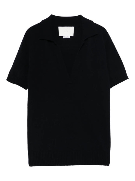  Vanisè Polo-collar Knitted T-shirt - Blue 