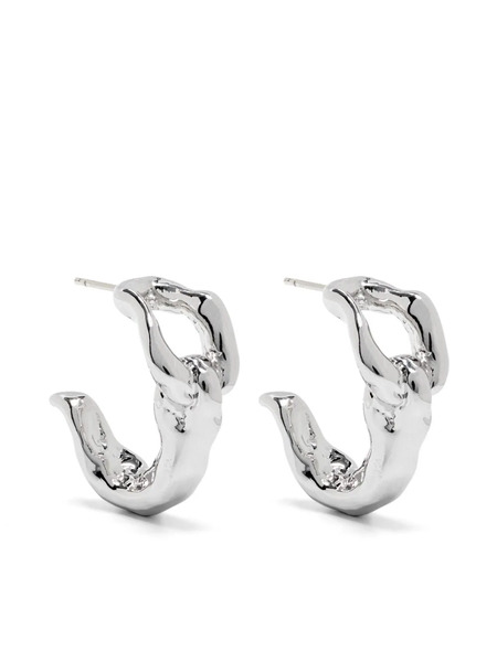  Vann Jewelry C Hoop Earrings - Silver 
