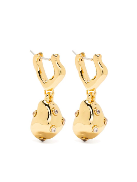 Vann Jewelry Crystal-embellished Drop Earrings - Gold 