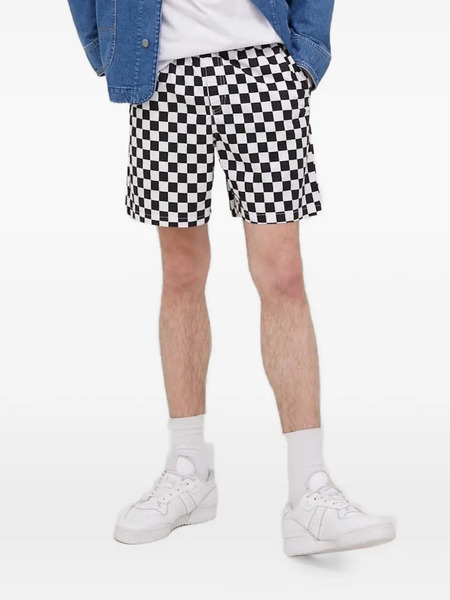  Vans Checkered Drawstring Shorts - Black 