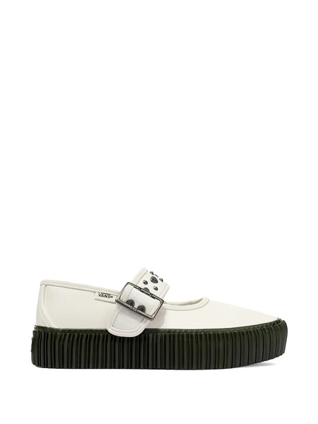  Vans Creeper Mary Jane Studded Buckle Sneakers - White 
