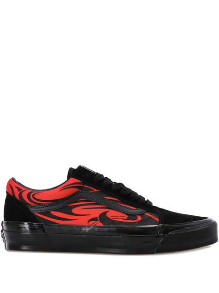  Vans Flame-embellished Low-top Sneakers - Black 