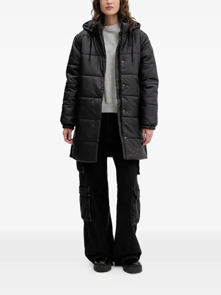  Vans Hooded Quilted Puffer Jacket - Black 