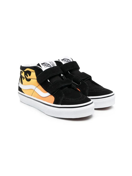 Vans Kids Old Skool Flame-print Sneakers - Black 