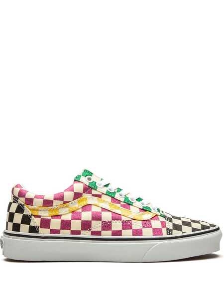  Vans Old Skool glitter Check Sneakers - Pink 
