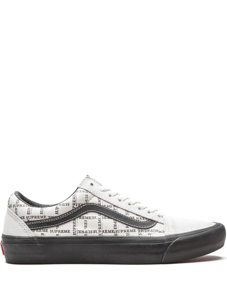  Vans X Supreme Old Skool Pro grid White Sneakers 