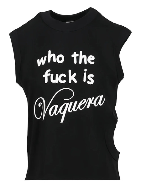  Vaquera Cut-out Tank Top - Black 