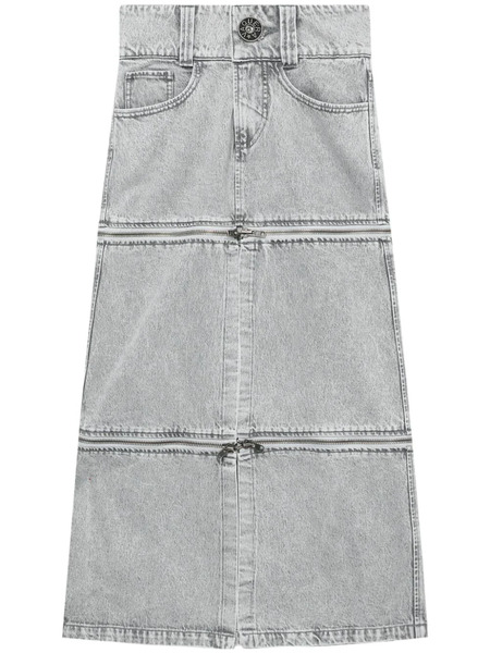  Vaquera Denim Midi Skirt - Grey 