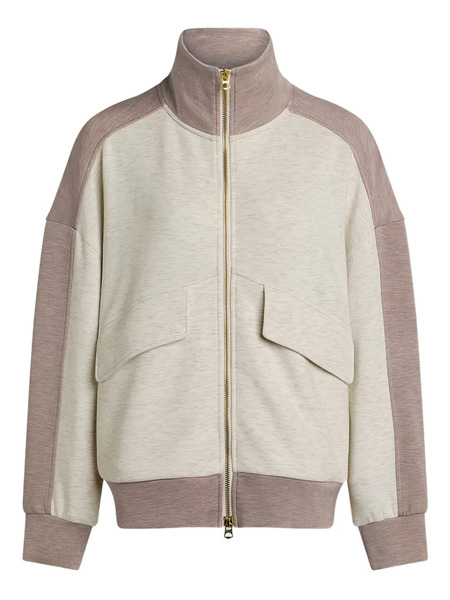  Varley Garcia Two-tone Zip-up Sweat Jacket - Neutrals 