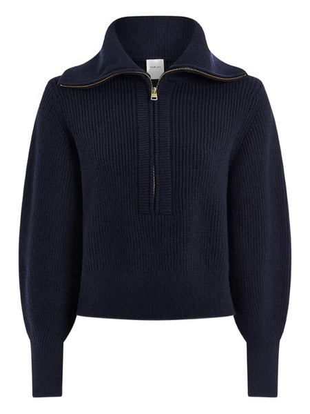  Varley Maura Half-zip Ribbed Sweater - Blue 