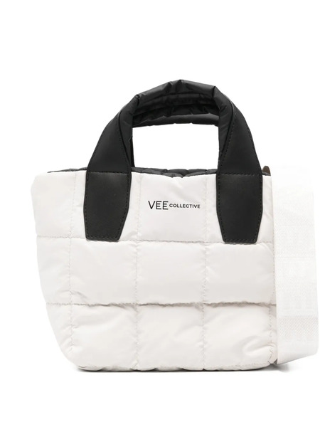  Veecollective Mini Porter Quilted-design Tote Bag - White 