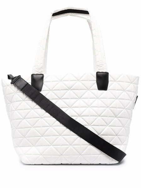  Veecollective Quilted Geometric Tote Bag - White 