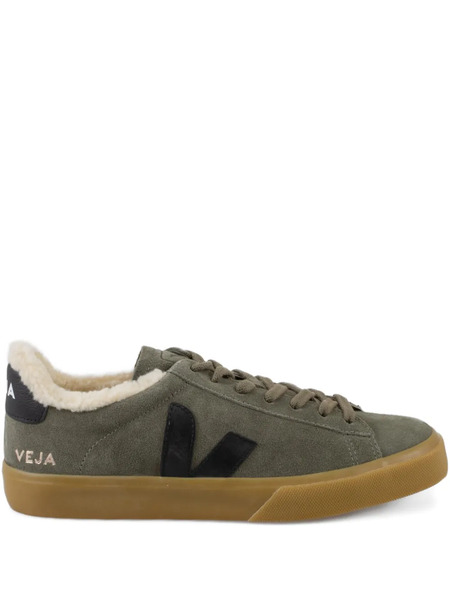 Veja Campo Suede Shearling Sneakers - Green 