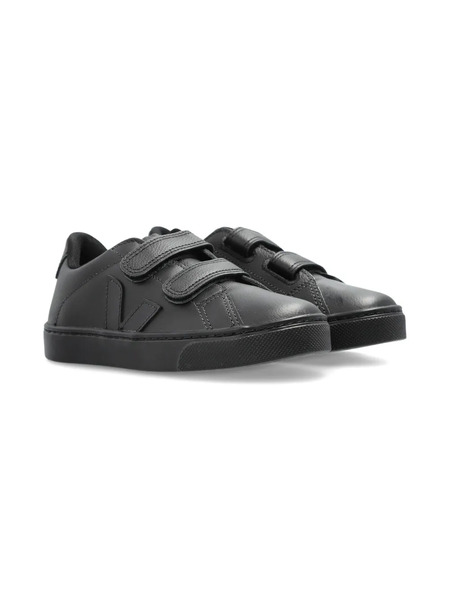  Veja Kids Esplar Double-strap Leather Sneakers - Black 
