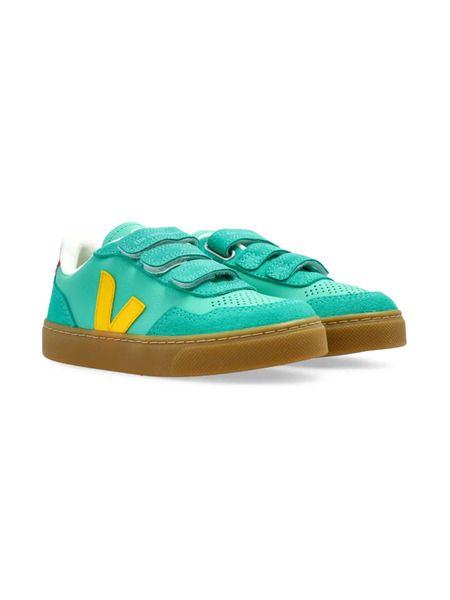  Veja Kids Leather-panelled Sneakers - Green 