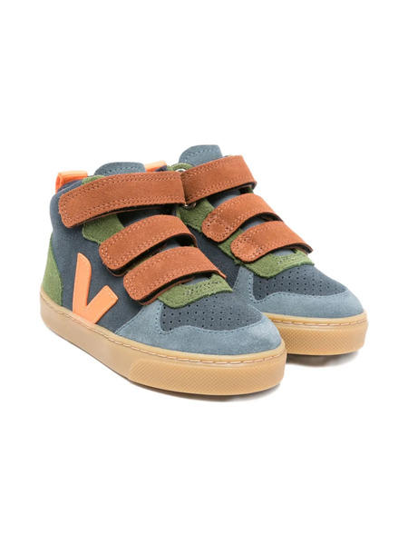  Veja Kids Touch-strap Suede Trainers - Blue 