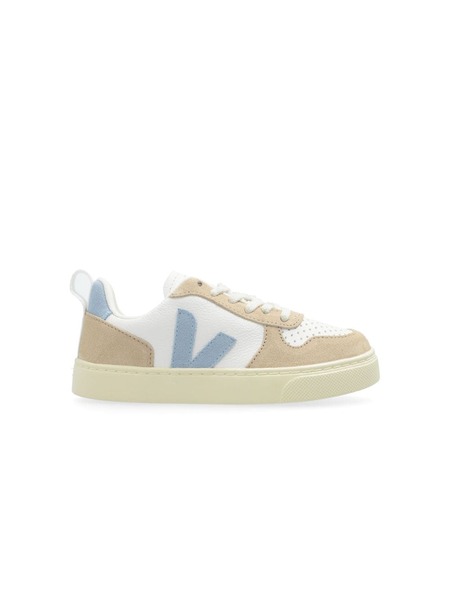 Veja Kids V-10 Lace-up Sneakers - White 